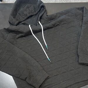 Zyia Black Quilted Hoodie Women's medium